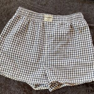 Checkered Women's Shorts - Navy and White